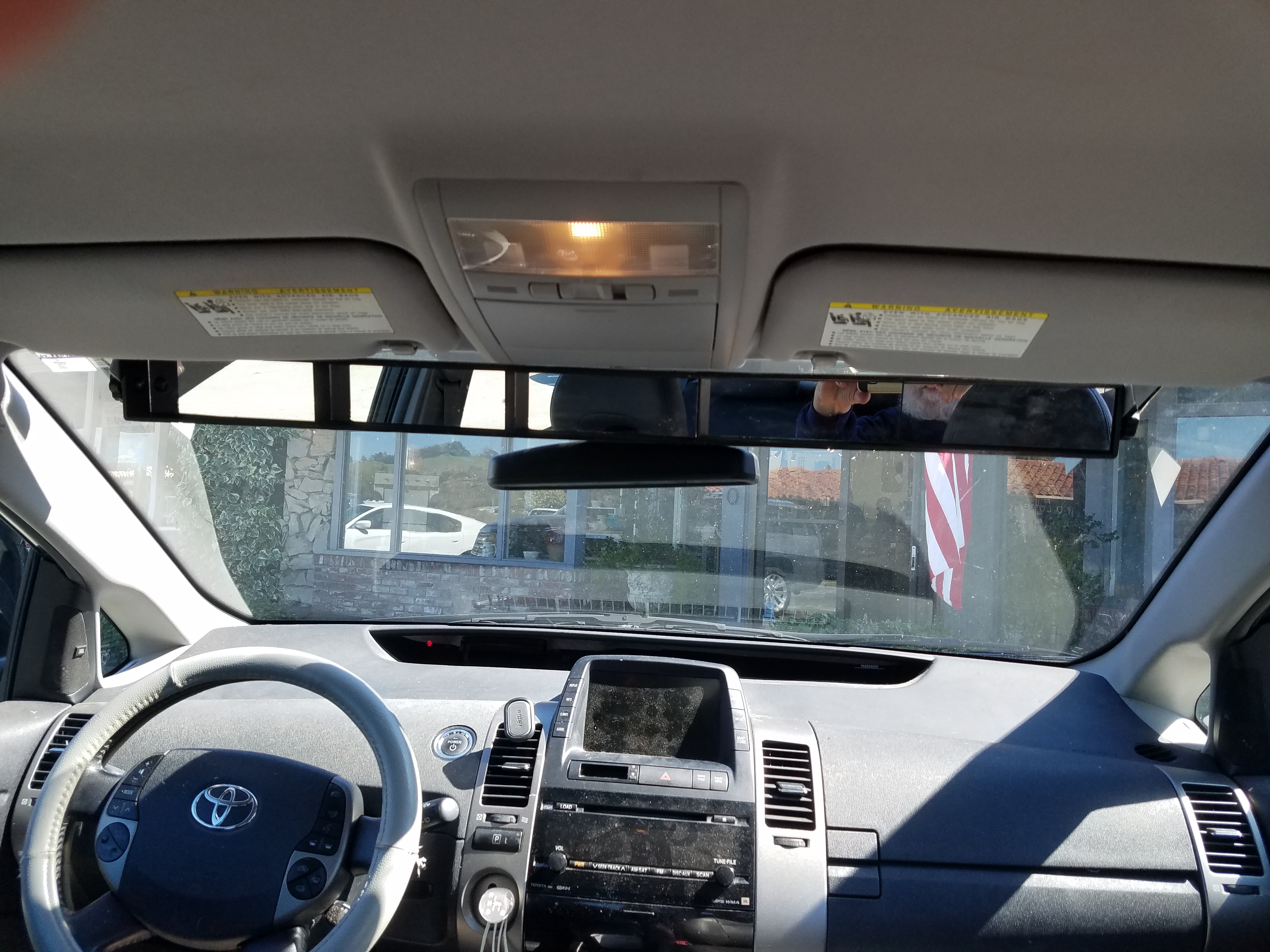 mirror inside the car